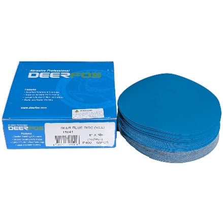 Deerfos Deer Blue 6" Film Solid Grip Sanding Discs, SA331 Series