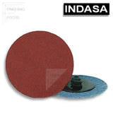 Indasa 3" Rhynolock R-Type Grinding Discs, Aluminum Oxide, 7303 Series
