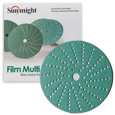 Sunmight 6" Film Multi-Hole Vacuum Grip Sanding Discs