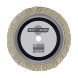 Buff and Shine 7.5" Center Ring Wool, Cutting Buff Pad, 4-Ply Twist, 753R