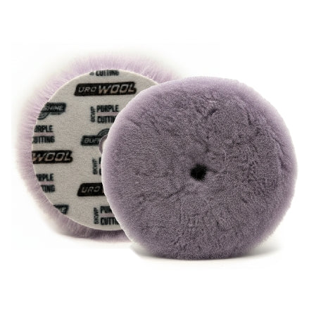 Buff and Shine 5" Uro Wool Purple 100% Knitted Wool Blend Pad, Cutting, 5KWP