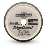 Buff and Shine 5" EdgeGuard Foam Buff Pad, Black, Final Finishing, 520EG
