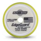 Buff and Shine 5" EdgeGuard Foam Buff Pad, Yellow, Polishing, 534EG