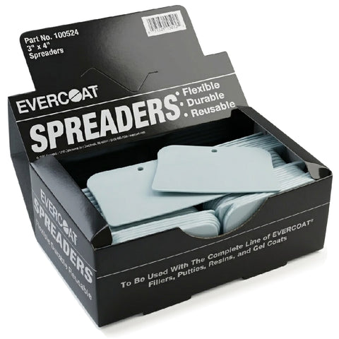 Evercoat Plastic Spreaders, 3" x 4" Size, case of 72 pieces, 100524