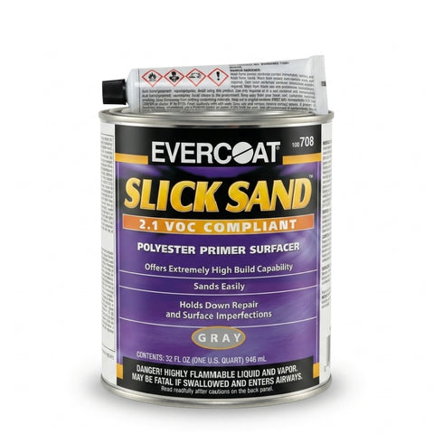 Evercoat Slick Sand Polyester Primer Surfacer + Liquid Hardener, 1 Qt, 100708
