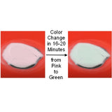 Evercoat Z-Grip Optex Body Filler, Gallon, 100382, image of color change from pink to green