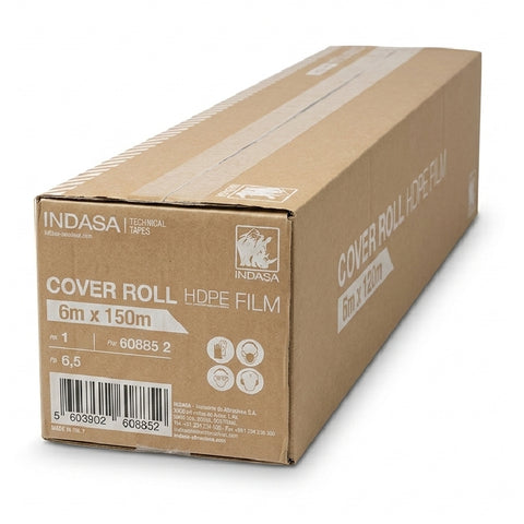 Indasa Cover Roll HDPE Masking Film, 6m x 150m (20' x492'), 608852