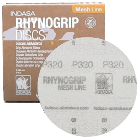 Indasa 6" Rhynogrip Mesh Line Vacuum Sanding Discs, 7