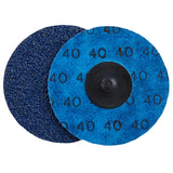 Indasa 3" Rhynolock Zirconium Locking Discs, R-Type, 7303Z Series, image of front and back of discs