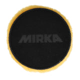 Mirka 6" Lambswool Pro Yellow Polishing Buff Pad, 2-Pack, MPADLWY-6, rear grip facing view
