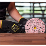 Mirka Ultimax Ligno 6" Grip Discs, in action image, 2