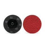Sunmight 2" Quick Change Ceramic Locking Discs, R-Type, 80 grit discs, front and back