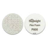 Sunmight Flex Foam Film 3" Vacuum Grip Sanding Discs, front and back view