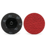 Sunmight 3" Quick Change Ceramic Locking Discs, R-Type, 80 grit discs, front and back