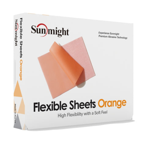 Sunmight Flexible Film Grip Sheets, Orange (1200-1500 grit), 60122, new packaging