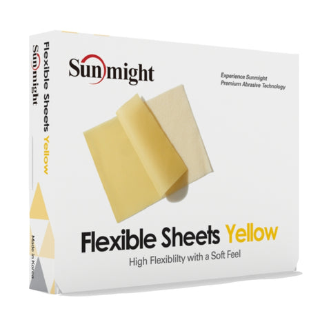 Sunmight Flexible Film Grip Sheets, Yellow (800-1000 grit), 60119, new packaging