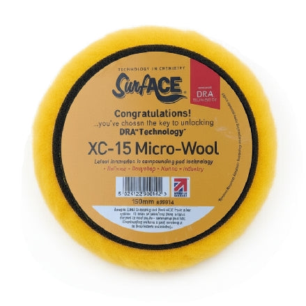 Surf-ACE 6" XC-15 Gold Micro-Wool Grip Buff Pad, 90014