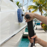Surf-ACE Marine Super-Buff Double-Sided Wool Compounding Pad in action, generated