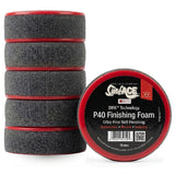 Surf-ACE 3" P40 Finishing Black Foam Grip Buff Pad, 5-Pack, MMB33009