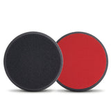 Surf-ACE 3" P40 Finishing Black Foam Grip Buff Pad, 5-Pack, MMB33009, front and back image
