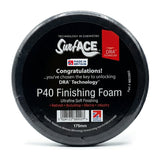 Surf-ACE 7" P40 Finishing Black Foam Grip Buff Pad, 2-Pack, MB33003, in packaging