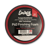 Surf-ACE 6" P40 Finishing Black Foam Grip Buff Pad, 2-Pack, 91211