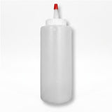 Dispenser Bottle, Wide Mouth, HDPE, 12 Ounce