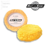 Buff and Shine 3" Mini Wool Yellow Blend Light Cut Polishing Pad, 2-Pack, 301GY