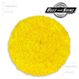 Buff and Shine 7.5" Wool, Yellow Blend 4-Ply Twist, Medium Cutting / Polishing Grip Pad, 7503GY