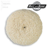 Buff and Shine 7.5" Wool, White 4-Ply Twist, Cutting Grip Pad, 7503G