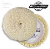 Buff and Shine 7.5" Wool, White 4-Ply Twist, Cutting Grip Pad, 7503G