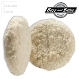 Buff and Shine 8" Wool, White 4-Ply Twist, Cutting Double Sided Pad, 803N