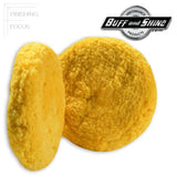 Buff and Shine 8" Wool, Yellow Blend 4-Ply Twist, Medium Cutting - Polishing Double Sided Pad, 803Y