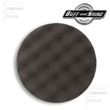 Buff and Shine 8" Center Ring Convoluted Waffle Face Foam, Black Finishing Pad, 820WR, 2