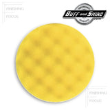Buff and Shine 8" Center Ring Waffle Face Foam, Yellow Medium Cutting Pad, 830WR, 2