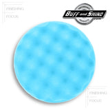 Buff and Shine 8" Center Ring Waffle Face Foam, Light Blue Ultra Finishing Pad, 852WR, 2