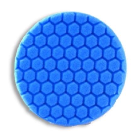 Buff and Shine 7.5" Center Ring Hex Face Foam, Blue Soft Polishing Pad, 650RH