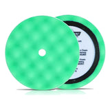 Buff and Shine 8" Center Ring Convoluted Waffle Face Foam, Green Polishing Pad, 840WR