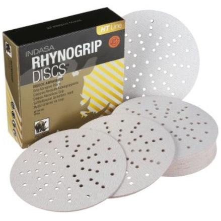 Indasa 6" Rhynogrip HTLine Ultravent Vacuum Sanding Discs, 5
