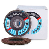 Indasa 4.5" x 7/8" Rhyno Flap Alox Discs, Fiberglass Hub, A/O, T29 Conical, 3