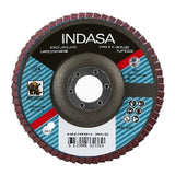 Indasa 4.5" x 7/8" Rhyno Flap Alox Discs, Fiberglass Hub, A/O, T29 Conical