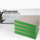 Indasa Rhyno Sponge Green Super Fine Grit Double Sided Hand Sanding Pads, Case of 100 (595121) 