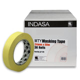 Indasa MTY Premium Yellow Masking Tape, 24mm, #565957, case