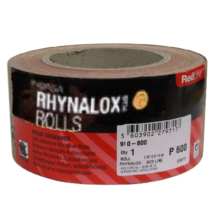 Indasa 2.75" RedLine Rhynolox Plain Back Sanding Rolls, 910 Series
