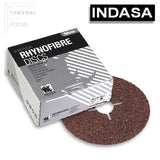 Indasa 4.5" Rhynofibre "A" Silver Resin Fibre Grinding Discs, 4500 Series