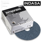 Indasa 7" Rhynofibre "Z" Silver Resin Fibre Grinding Discs, 50 Grit, 2200-50