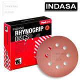 Indasa 5" Rhynogrip RedLine 8-Hole Vacuum Sanding Discs, 550 Series