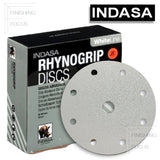 Indasa 6" Rhynogrip WhiteLine 9-Hole Vacuum Sanding Discs (fits Festool), 69 Series, 2