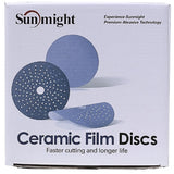 Sunmight 5" Ceramic Film Multi-Hole Vacuum Grip Sanding Discs